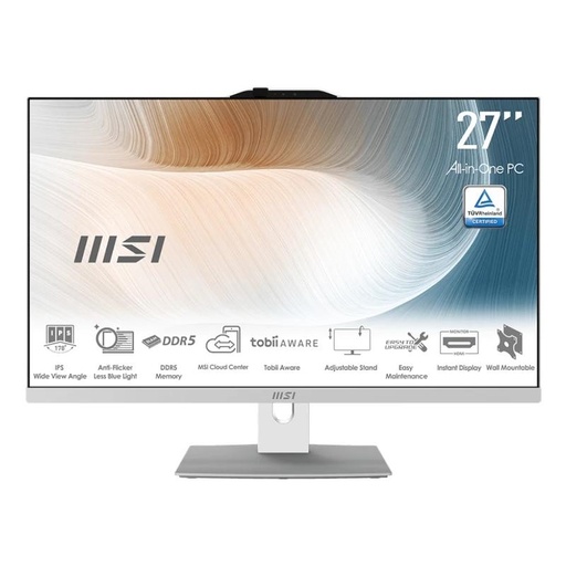 [PPCAIO0722] MSI AM272P-1053ES i7-150U 16GB 512 DOS 27" Blanco