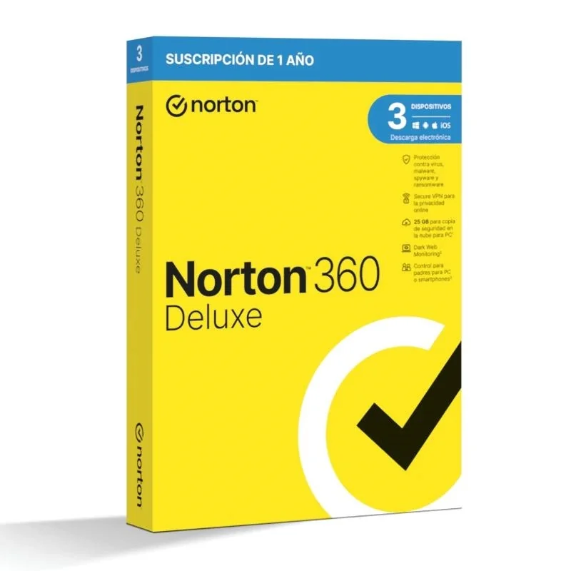 [WSSVHO0539] NORTON 360 Deluxe 25GB ES 1us 3 dispositivos 1A